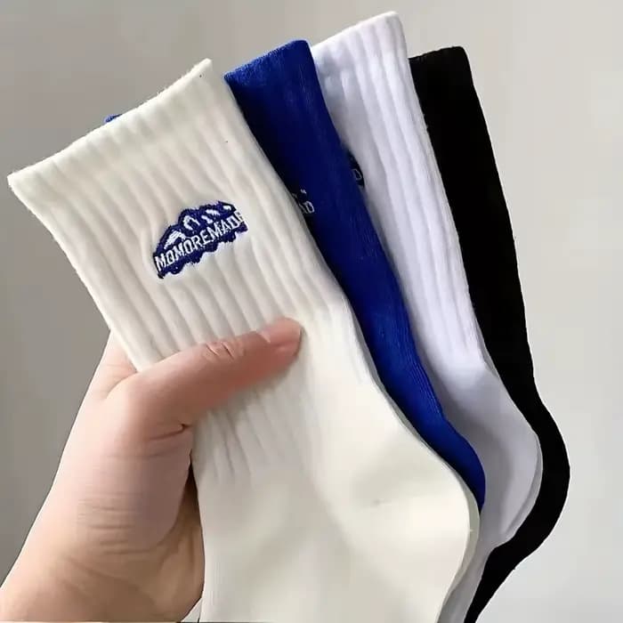 4 paires de chaussettes unisexes avec motif de peinture à l'huile