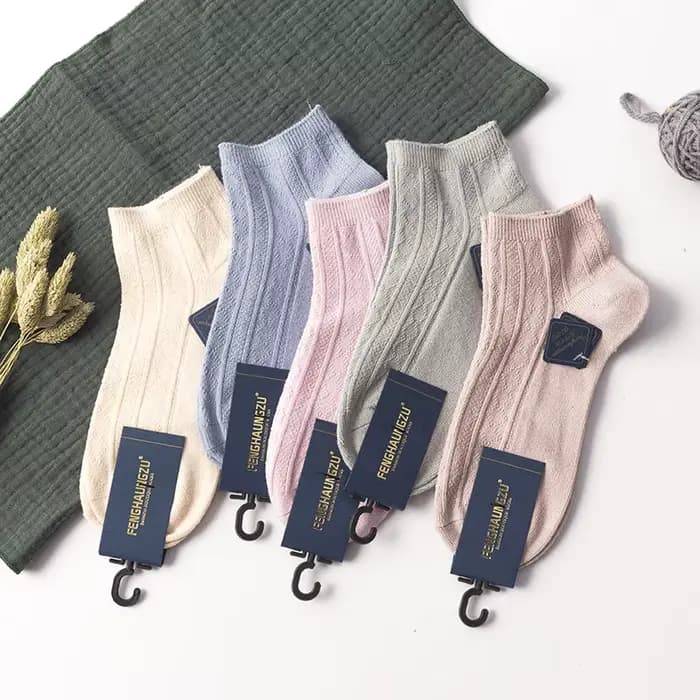 Chaussettes en coton à coupe basse pour femmes et filles
