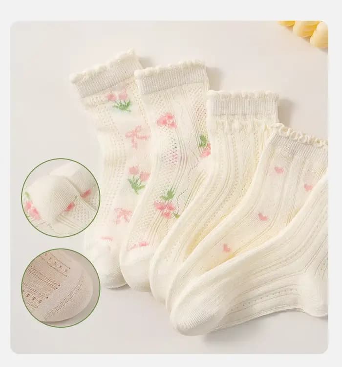 5 paires de nouvelles chaussettes pour bébé en maille sans couture