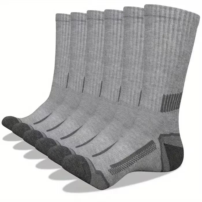 6 paires de chaussettes de sport pour hommes, absorbant la transpiration, confortables et respirantes, adaptées à l'entraînement de basket-ball et à la course en plein air