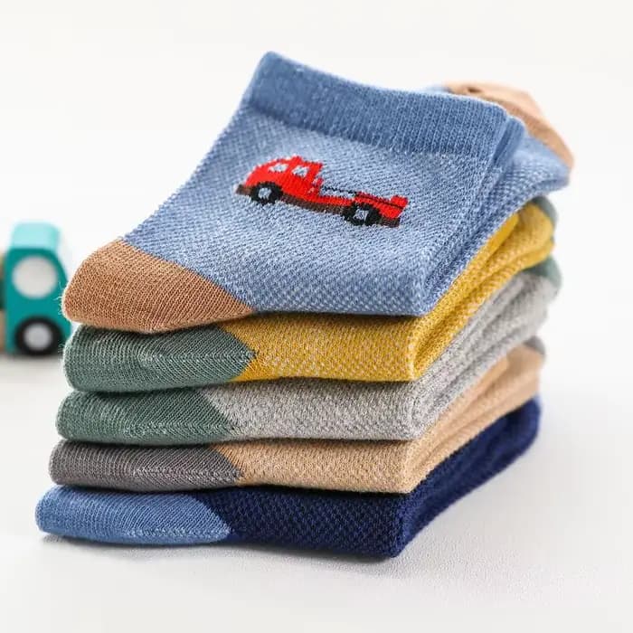 Chaussettes de sport respirantes en coton doux pour enfants
