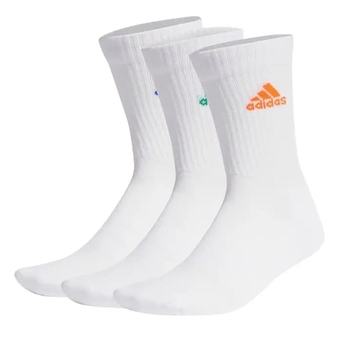 Chaussettes de sport Adidas pour hommes et femmes - Pack de 3 : rouge néon