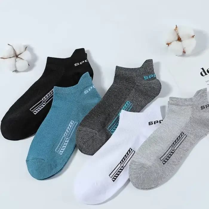 5 paires de chaussettes de cheville pour hommes de haute qualité