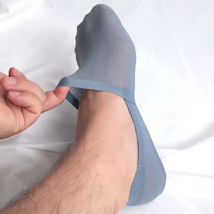 3 paires/ensemble de chaussettes courtes invisibles en silicone antidérapantes pour hommes