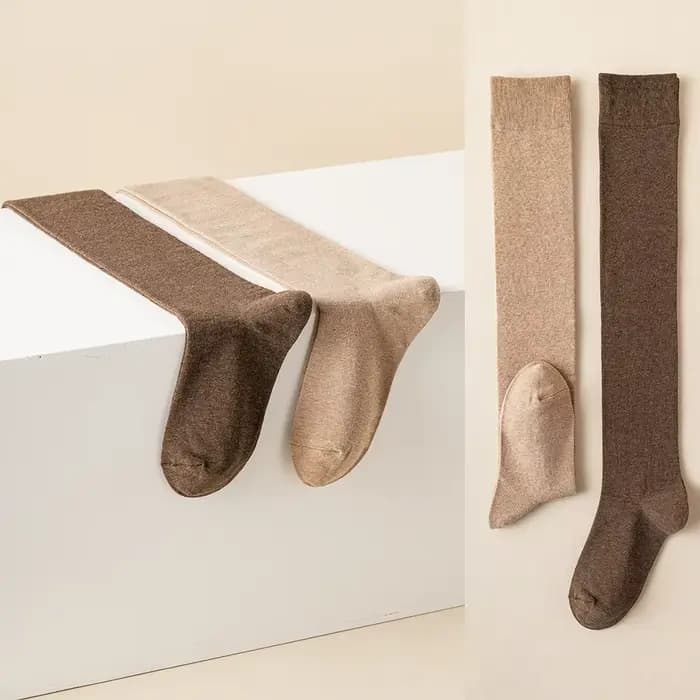 Salina femmes chaussettes coton Tube sur le genou hiver printemps nouvel an couleur unie mode personnalité loisirs sport confortable