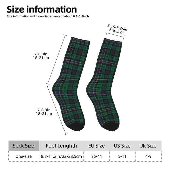 Chaussettes personnalisées amusantes en Tartan National écossais pour hommes