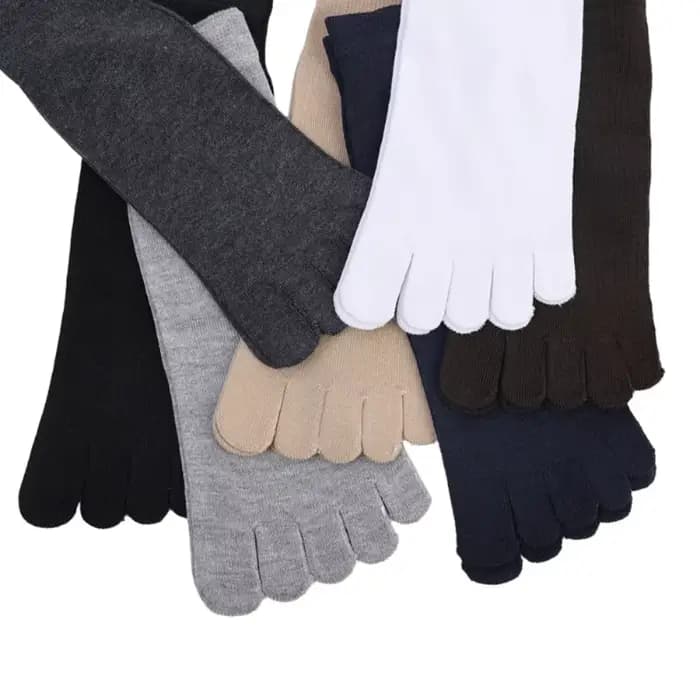 NOUVEAU Chaussettes à cinq doigts respirantes en coton unisexe pour le sport