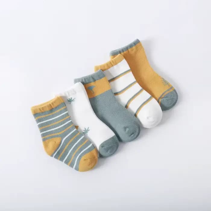 Chaussettes mi-tube en coton peigné bio pour bébé