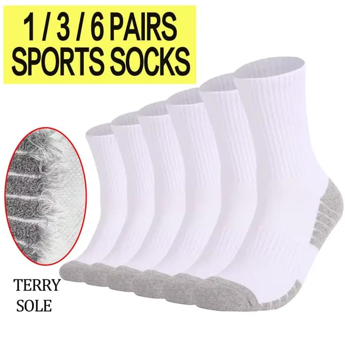 1/3/6 paires de chaussettes de randonnée épaisses pour hommes et femmes