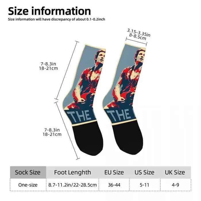 Bruces Springsteen 2024 chaussettes de tournée mondiale bas drôles automne anti-dérapant hommes