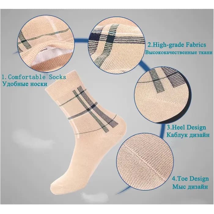 Chaussettes respirantes en coton doux pour hommes, longues, décontractées, saines, robe d'équipage de mariage, cadeau masculin, lot de 5 paires