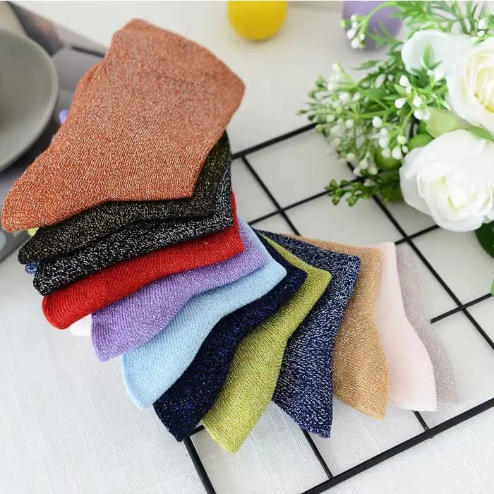 Femme chaussettes brillant mode filigrane femme chaussettes couleur bonbon brillant scintillant respirant coréen femmes mode chaussettes femme cadeaux