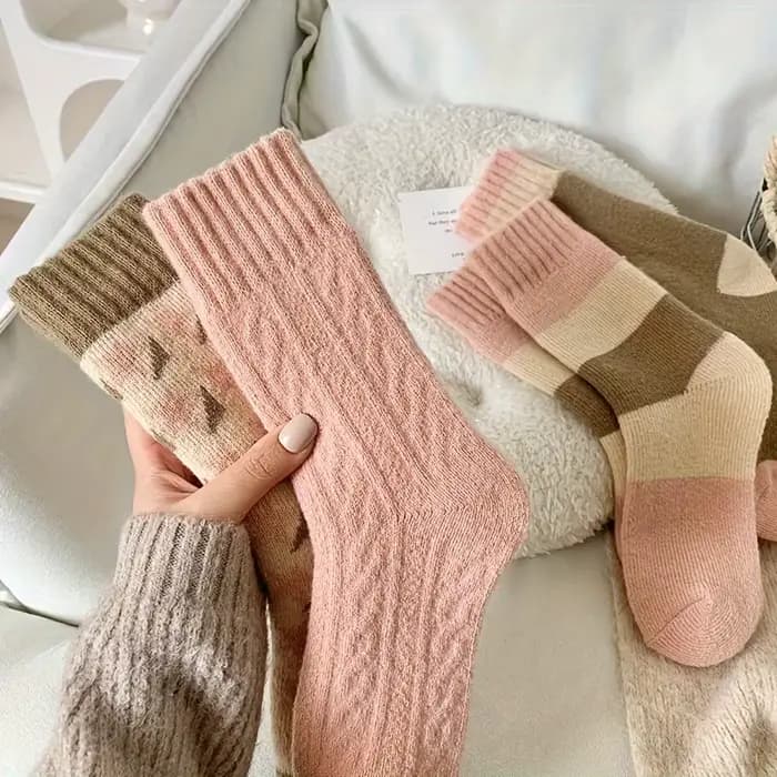 Chaussettes d'hiver chaudes et épaisses pour femmes