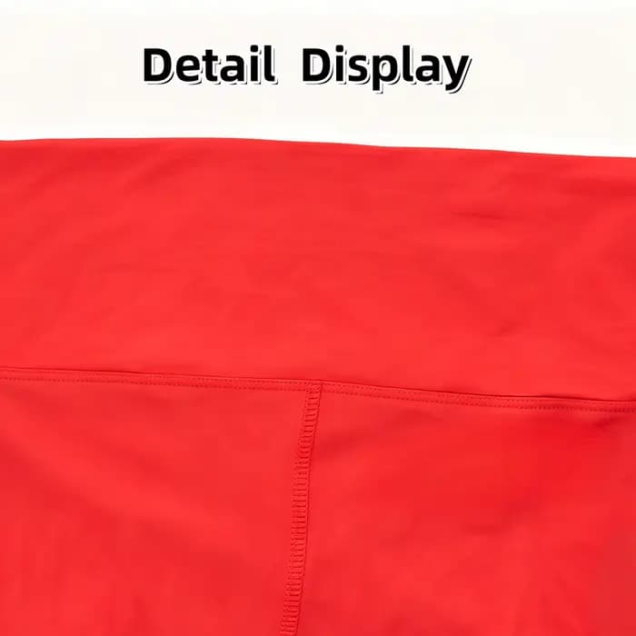 Festival de juin : 1 paquet de collants rouges taille haute effet huile, très élastiques, sans couture, doux, respirants, unis, décontractés pour le quotidien, les trajets et les vacances