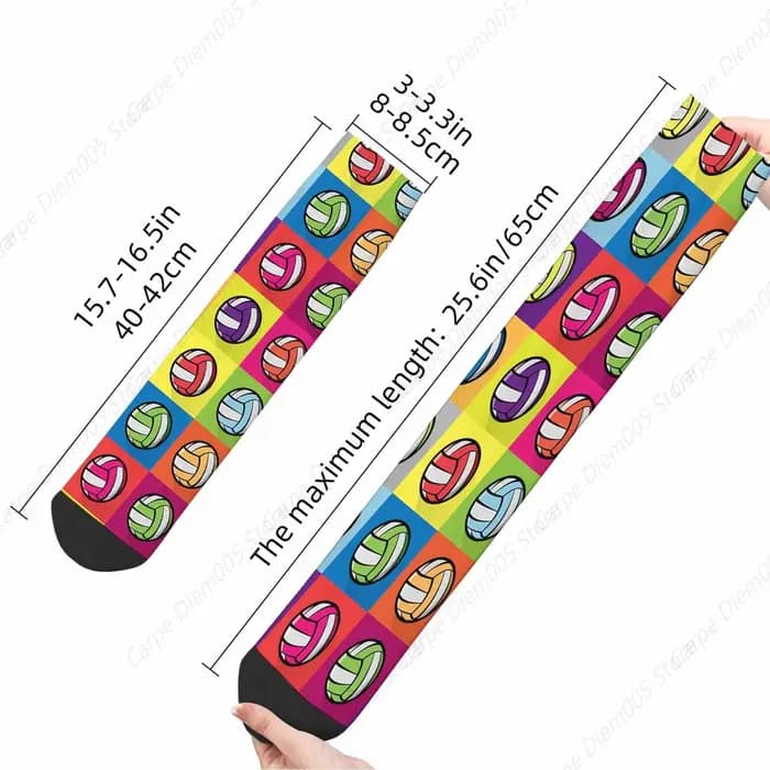 Chaussettes colorées à carreaux pour hommes et femmes, volley-ball, athlétique, équipage, cool, mignon, élan, drôle, sport, nouveauté