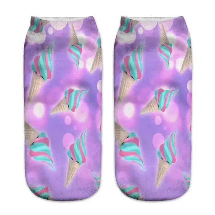 Chaussettes imprimées 3D Happy Calcetines unisexes pour femmes, chaussettes mignonnes et drôles, Nutella, nourriture, fruits, Kawaii, rinçage, nouveau, Harajuku