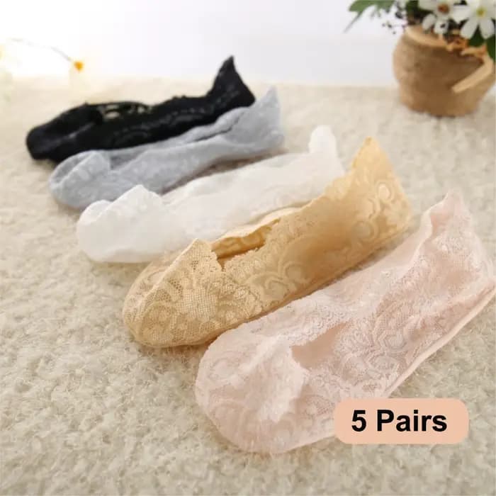 5 paires de chaussettes fines d'été pour femmes et filles