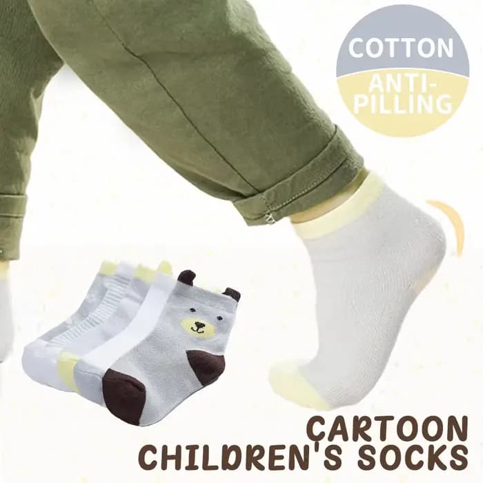 Chaussettes d'hiver coordonnantes en coton pour enfants, chaussettes décontractées pour bébés garçons et filles, chaussettes de sol pour enfants avec poignées pour enfants de 0 à 8 ans, 5 paires par l