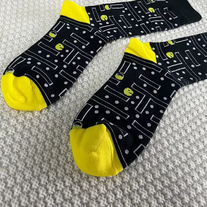 1 paire de chaussettes de jeu unisexe pour vieille école