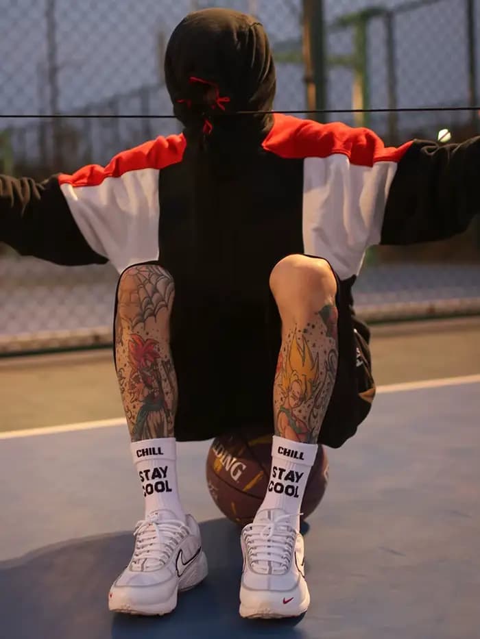 Chaussettes de Skateboard pour hommes, 3 paires, chaussettes de Skateboard, en coton Orange, avec lettres fraîches, Hip hop, Harajuku, pour femmes