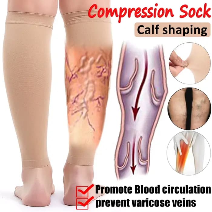 1 paire de chaussettes de Compression de mise en forme du mollet pour prévenir les varices