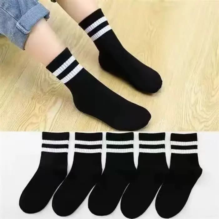 5 paires/lot enfants 100% coton chaussettes d'école pour bébé garçons filles infantile mode respirant 3-13 ans