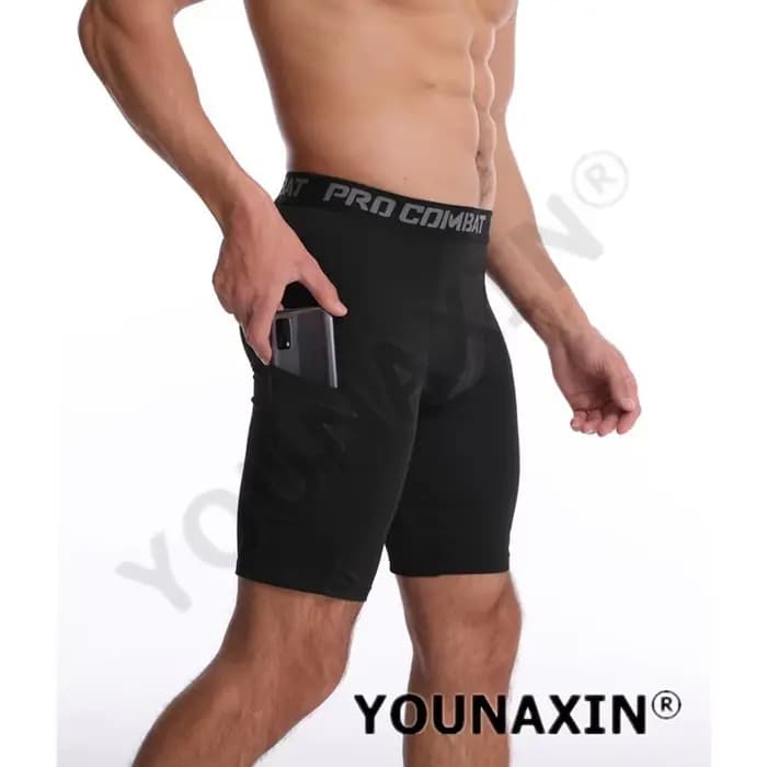 Collants de sport noirs pour hommes