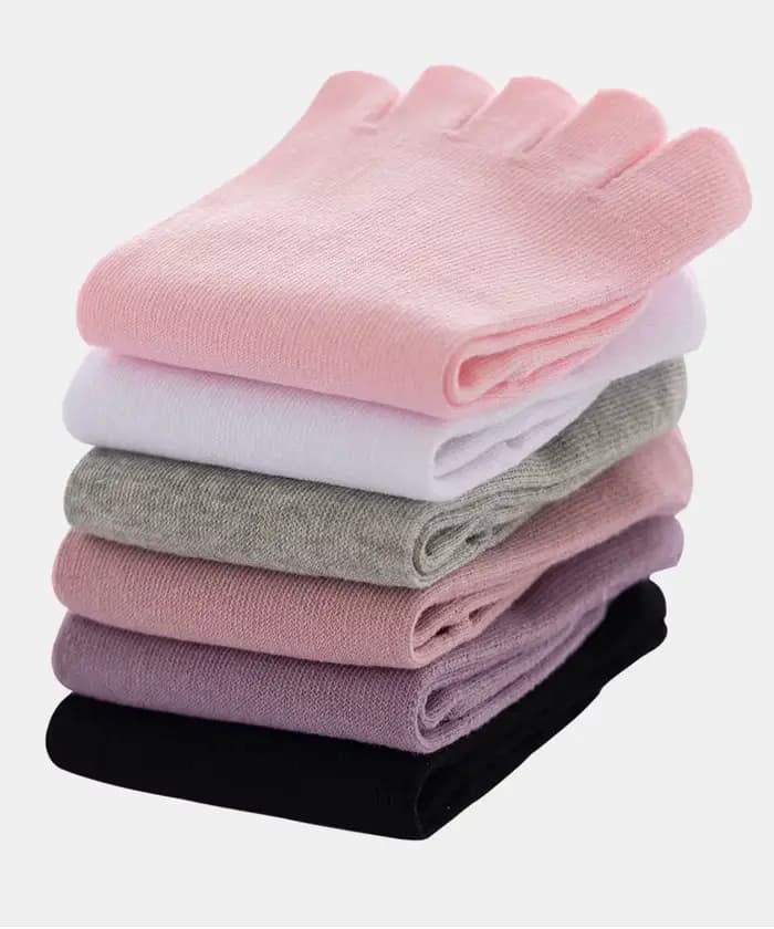 Chaussettes à cinq doigts pour femmes, en pur coton, à cinq orteils, absorbant la sueur, Tube central, à bout fendu, chaudes pour l'hiver
