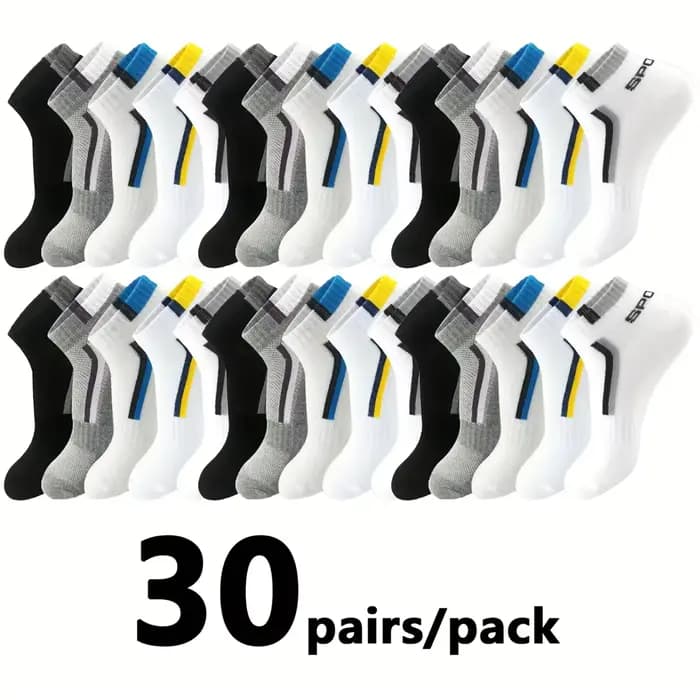 30 paires de chaussettes en maille pour hommes