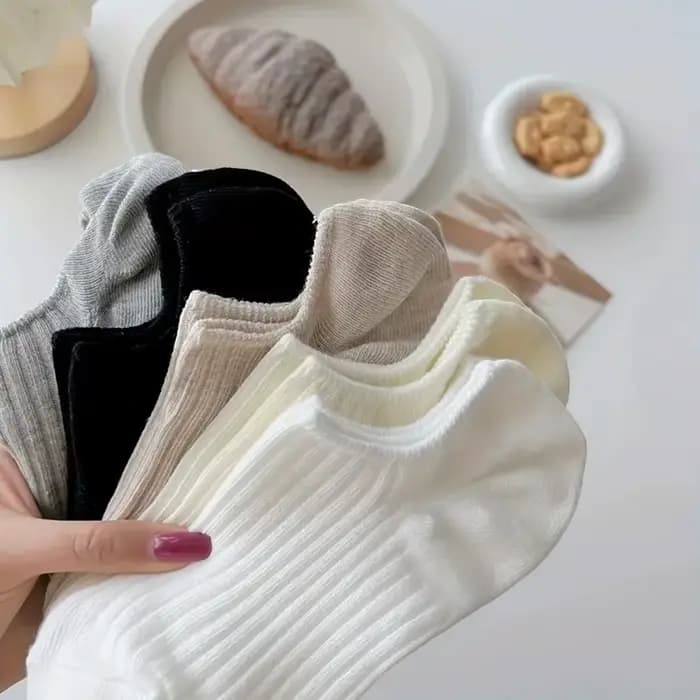 5/10 paires de chaussettes bateau solides pour hommes