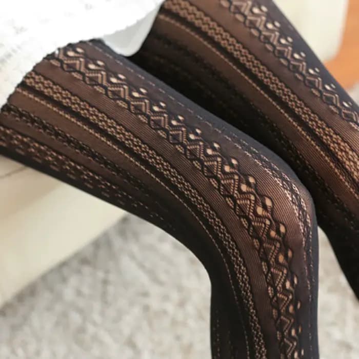 Automne femmes collants Lolita bas en dentelle femme évider blanc femme collants bas tatouage collants modèle