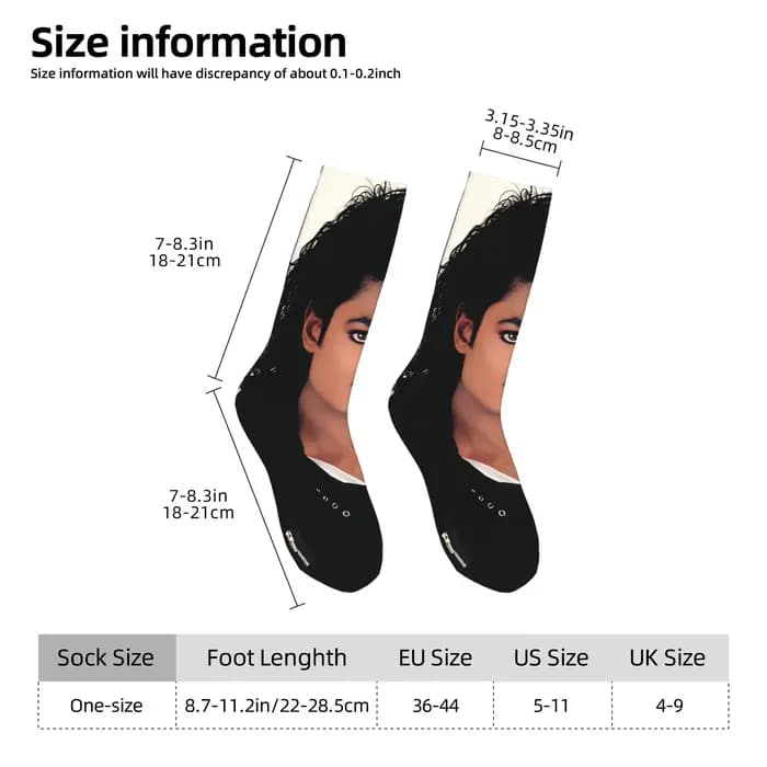 MJ King Of Pop Michael J-jackson Stockings Chaussettes gothiques personnalisées