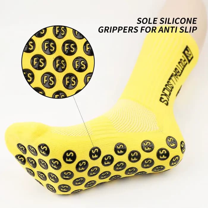 Chaussettes Rondes Antidérapantes en Silicone avec Ventouse pour Football