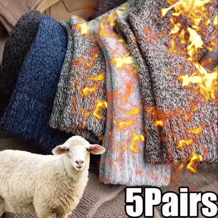 5 paires de chaussettes chaudes d'hiver pour hommes et femmes