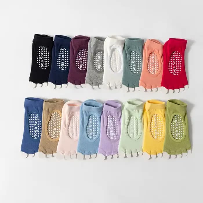 Chaussettes de Yoga à cinq orteils pour femmes, dos nu, antidérapantes, pour danse, Ballet, respirantes, Fitness, Sport, Pilates, personnalisées