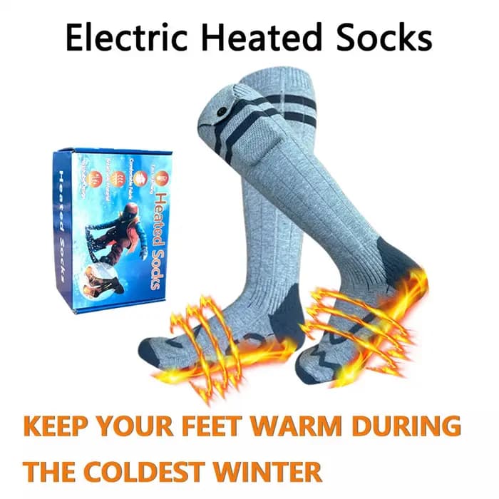 Chaussettes chauffantes USB avec 4 niveaux de chauffage