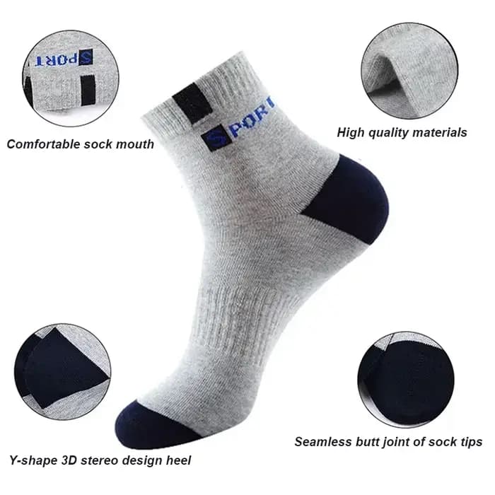 5 paires de chaussettes en fibre de bambou pour hommes