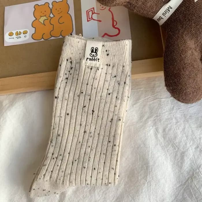 Chaussettes imprimées de dessins animés pour femmes – Longueur mi-tube