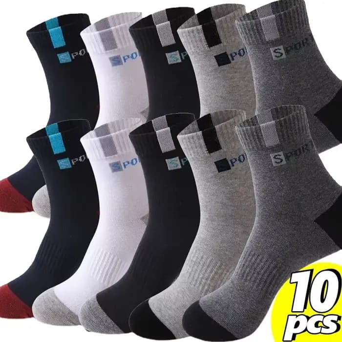 Chaussette en coton pour hommes Sport respirant doux lettre mode baskets haute élastique moyen Tube bas serviette Sox été course