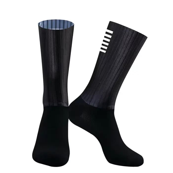 Chaussettes aérodynamiques de cyclisme en Silicone