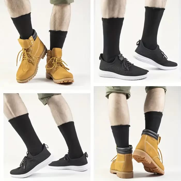 2 paires de chaussettes en laine ultra-épaisses pour hommes
