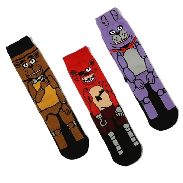 1 paire de chaussettes à col rond pour hommes, avec personnages de dessins animés, amusantes, originales, mignonnes, colorées, styles été et printemps