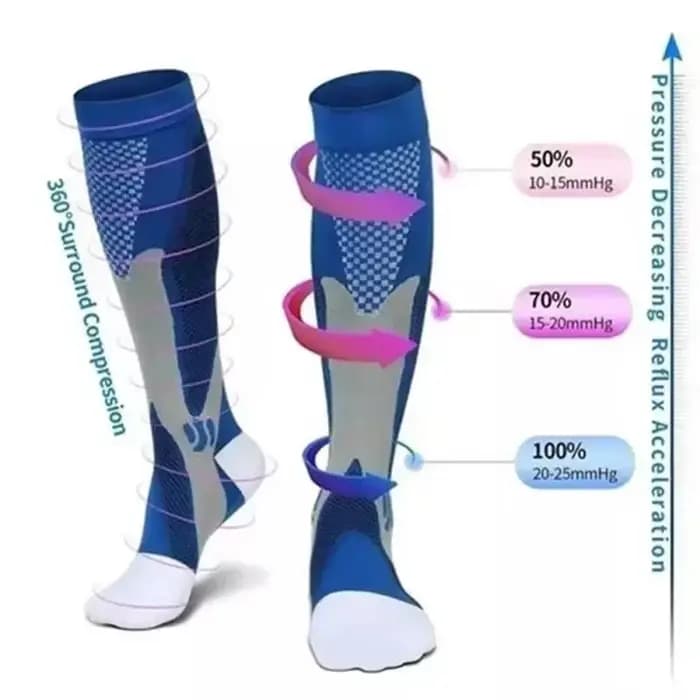 Chaussettes de compression élastiques pour hommes et femmes
