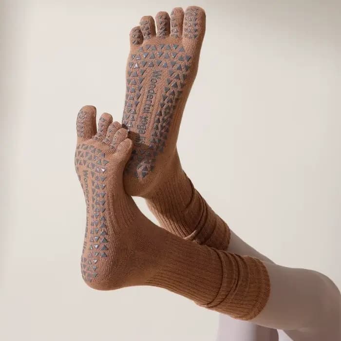 Cinq doigts Sport orteil chaussettes Silicone anti-dérapant