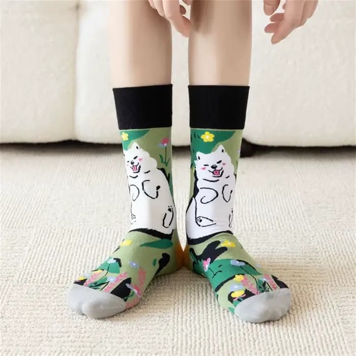 Nouveau dessin animé mignon renard chat chaussettes 3D tricoté doux coton Sport Streetwear décontracté roman cadeau Sokken livraison directe