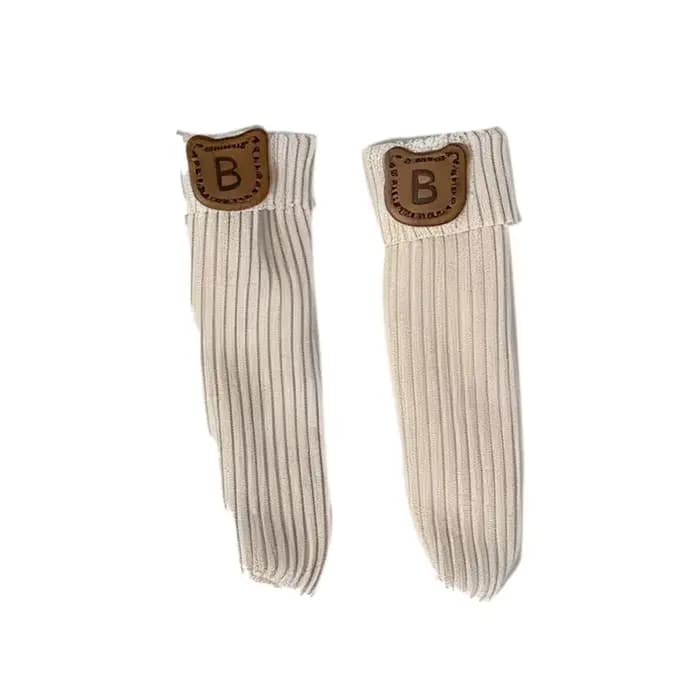 1 paire de chaussettes à rayures noires et blanches, accessoires pour poupée BJD 1/6, chaussettes filetées, chaussettes blanches, chaussettes empilées, chaussettes longues pour poupée Yosd 30CM