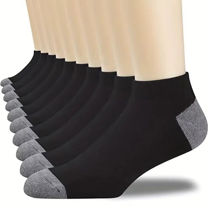 Chaussettes confortables respirables de cheville de coton de la mode des hommes 10pairs, chaussettes de l'été des hommes