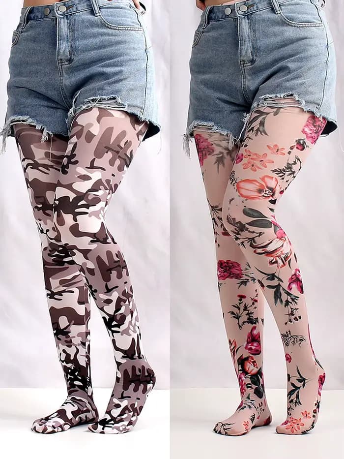 CamSolomon-Collants College graffiti pour femmes, bas sans couture, bas longs commandés, bas féminins sexy, nouveau