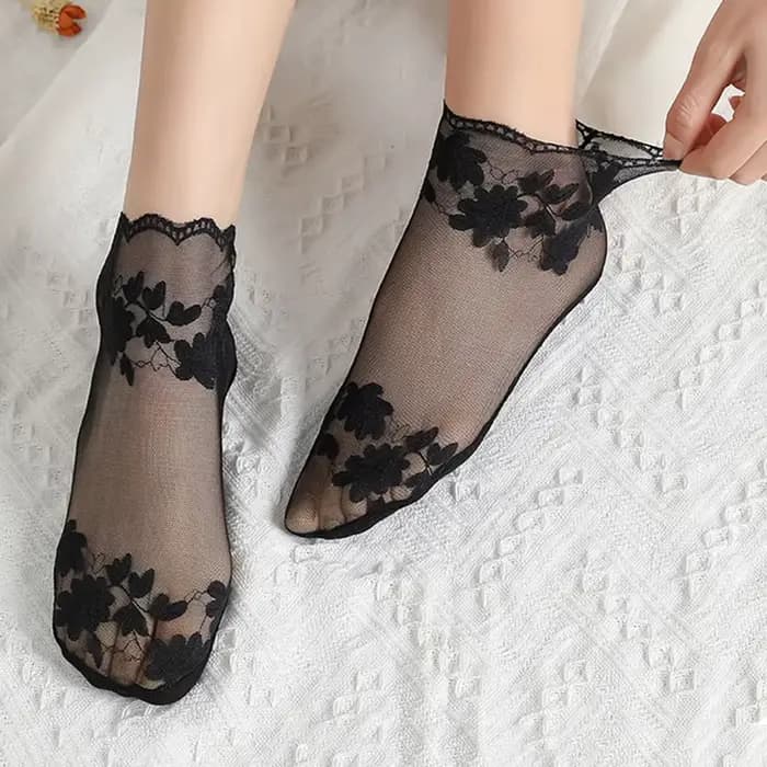 Chaussettes femmes soquettes courtes femme chaussette noir