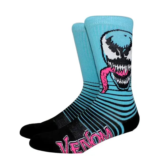 5 paires nouveau Anime hommes chaussettes Marvel Venom Spider Man
